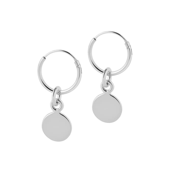 Zilver Hoop met Rondje 12 MM