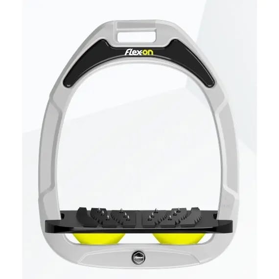 Ultra Grip Inclinatieve Stijgbeugels Wit/Zwart/Geel Flex-On Green Composite