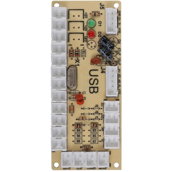Arcade Game USB Encoder Controller met Acryl Kristallen Behuizing voor Raspberry Pi en PC Mainframe882C 822A gray
