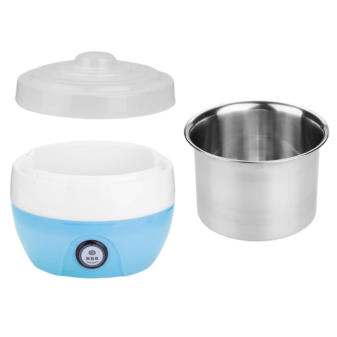 1L Huishoudelijk Elektrisch Automatisch Yoghurt Maker Roestvrijstalen Binnencontainer (Blauw)