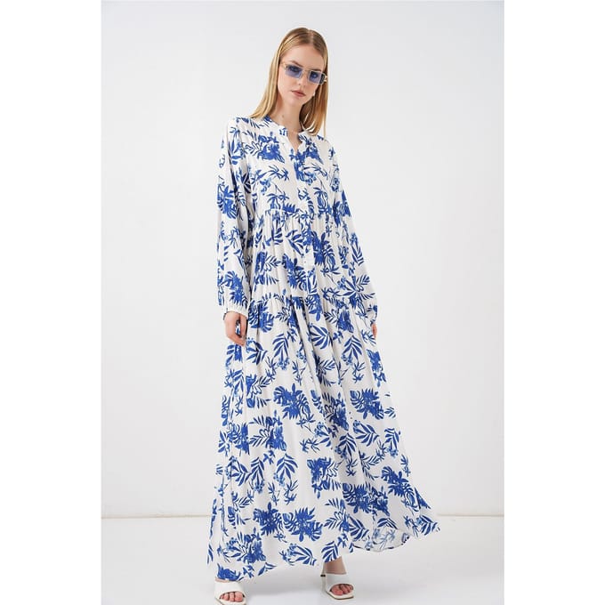 Gepubliceerd V-hals Maxi Jurk