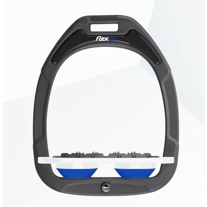Ultragrip Platte Steigriemen Antraciet/Wit/Blauw Flex-On Green Composite