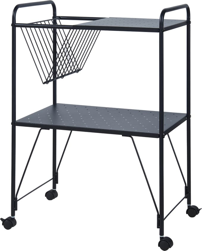 Keukentrolley Austrheim 75x50x33 cm zwart