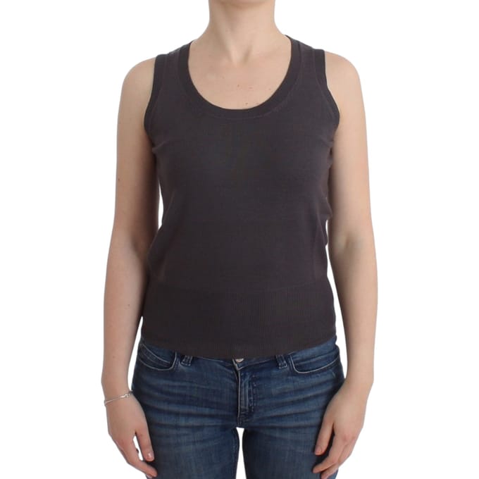 John Galliano Bruin gebreid tanktop