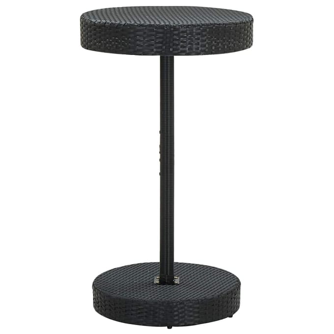 vidaXL - 3-delige - Tuinbarset - met - kussens - poly - rattan - zwart