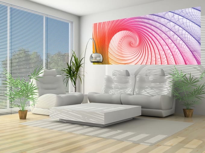 Abstract Swirl Colours Photo Wallcovering