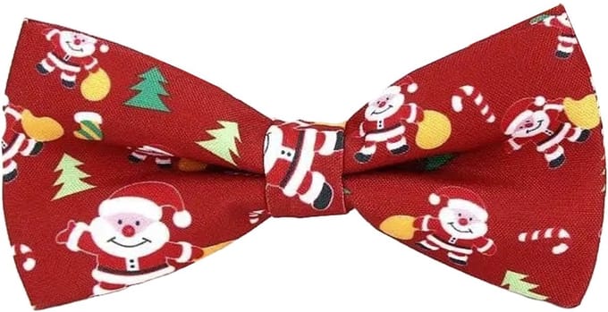 Sorprese Vlinderdas - Kerst Strik - 100% zijden - rood - vlinderstrik - model 11