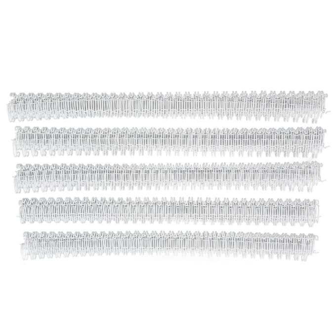 100 stuks Dubbele Lus Draad Binding Rug 60 Vel Capaciteit 3:1 Steek 34 Schakels 9,5 mm Diameter Set Kit white