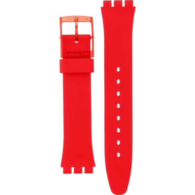 Swatch Plastic - Originals Medium (34mm) /Access/Solar/Musicall/Stop - G/SK/SL/SR/SS/SO28 AGR178 Rosso Bianco Horlogeband