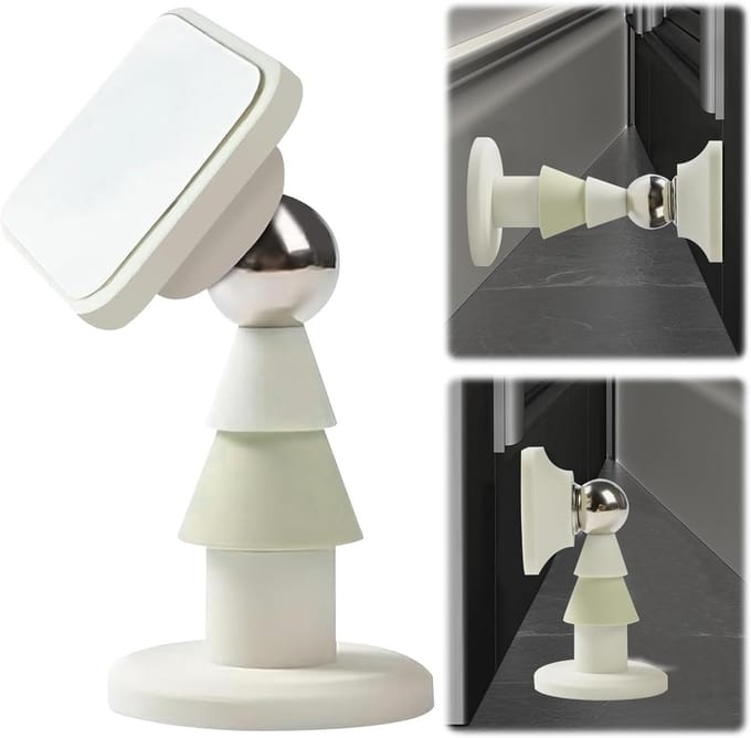 Magnetische Deurstopper Zonder Boren voor Vloer en Muur
