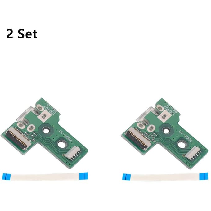 2 pièces de contrôleur de carte de prise de Port de chargement USB, câble flexible à 12 broches pour PS4 JDS-030 gray