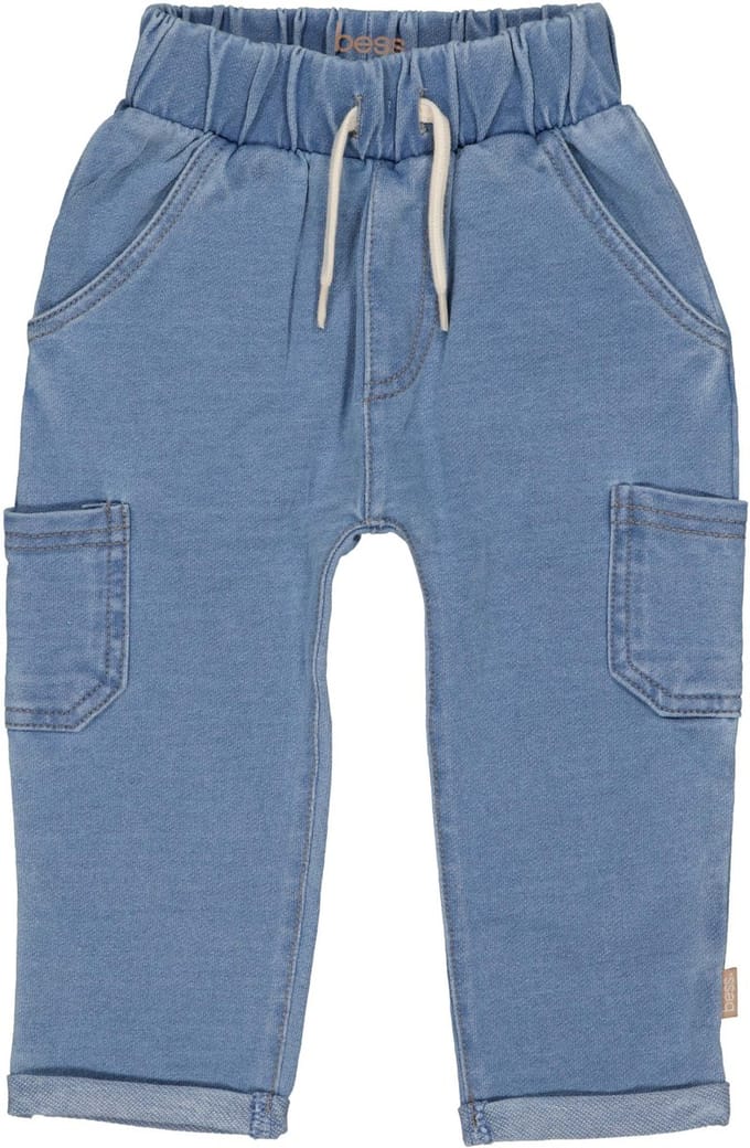 B.E.S.S. - Broek Jog Denim - Stone Wash