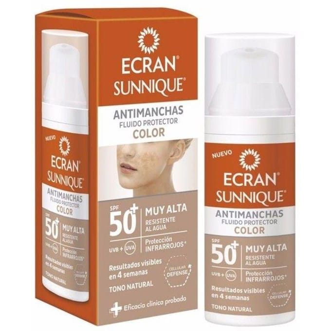 Zonnefluïde - Sunnique - Kleur Scherm - SPF 50+ - 50 ml - Anti-Vlekken