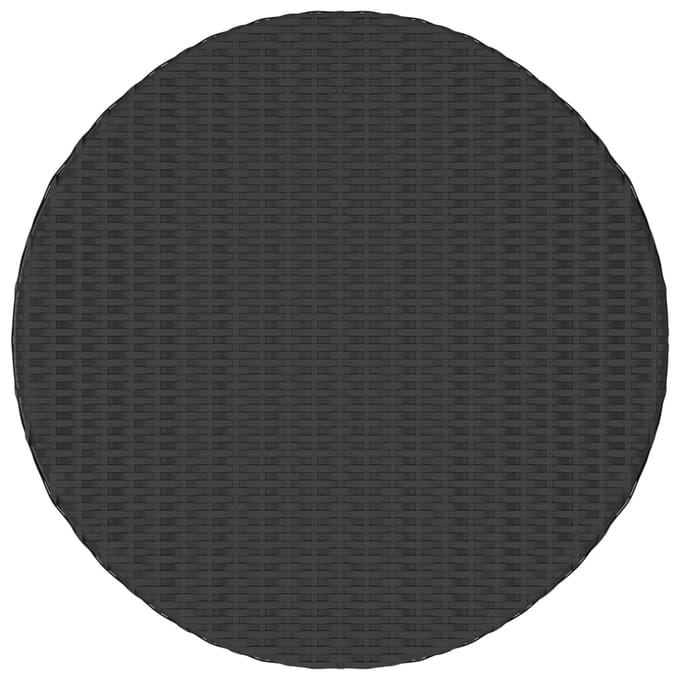 vidaXL - Tuintafel - 70x70x73 - cm - poly - rattan - zwart