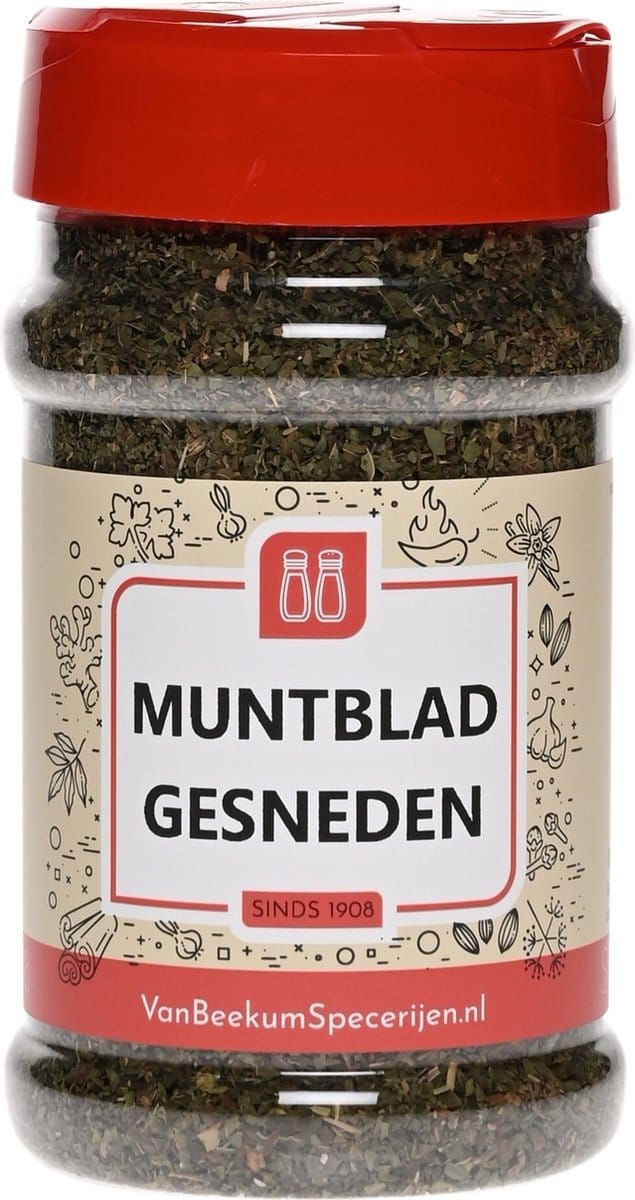 Van Beekum Specerijen - Muntblad Gesneden - Strooibus 60 Gram