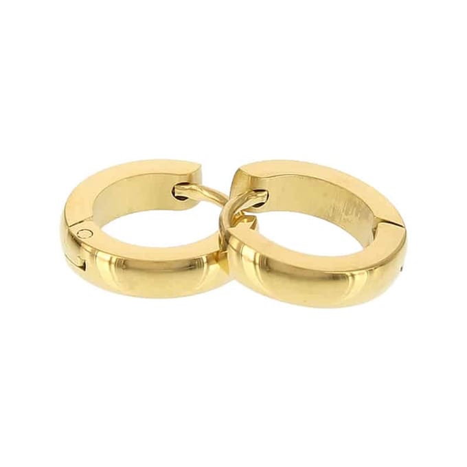 Kalli edelstalen Oorbel 1830 Goud 12mm