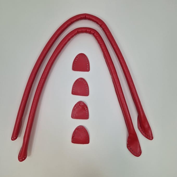Creative Naturals handtas hengsel set 2 stuks rood