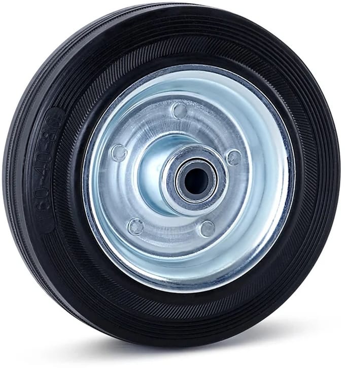 Reukloos rubber wiel - 160mm - 140kg