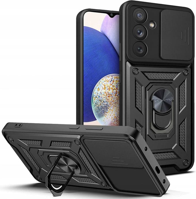 Hoesje geschikt voor Samsung Galaxy A14 4G/5G - Techsuit Camshield Back Cover - Zwart