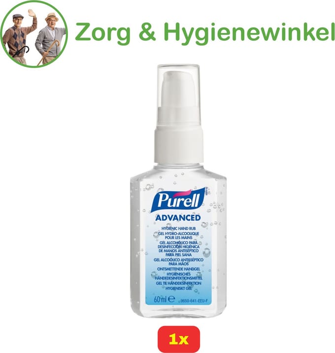 Purell desinfecterende handgel 60ml met pomp