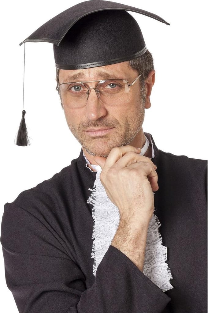 Geslaagd hoed - Zwart - Diploma - bul
