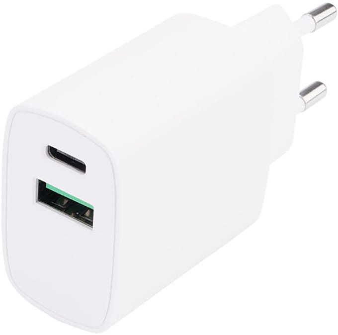 Musthavz to Go 2 Port PD Charger USB-A + USB-C 20W, white