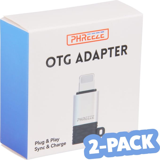 2x Phreeze Converter USB-C naar 8-Pin Adapter - Geschikt voor iPhone en iPad - Aluminium - Sleutelhanger