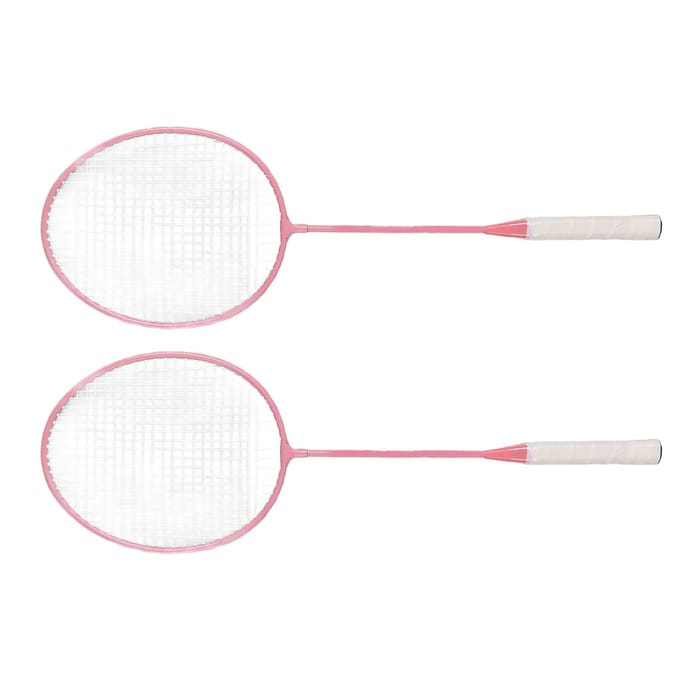 Ensemble de raquettes de badminton K1134 en alliage de fer fendu avec seau de rangement et sac de rangement pink