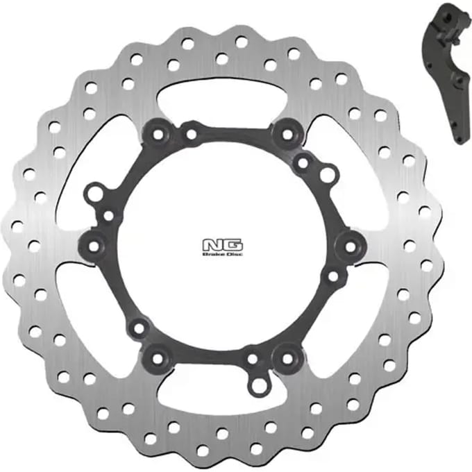 Vlotterende motorremschijfset en steuntje NG Brake Disc Wave 1254XK17