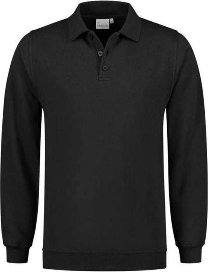 Santino Robin Polo Sweater lange mouw - Zwart - M