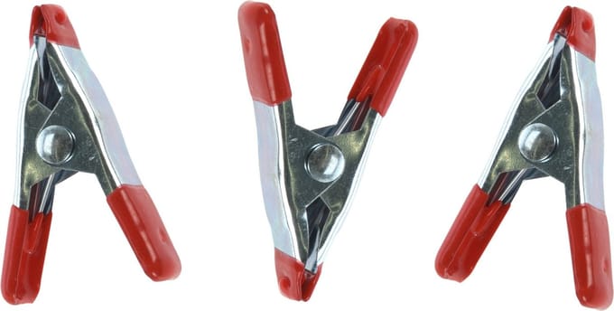 FX Tools Zeilklemmen/veerklemmen - 18x - staal - 5 cm - mini lijmklemmen