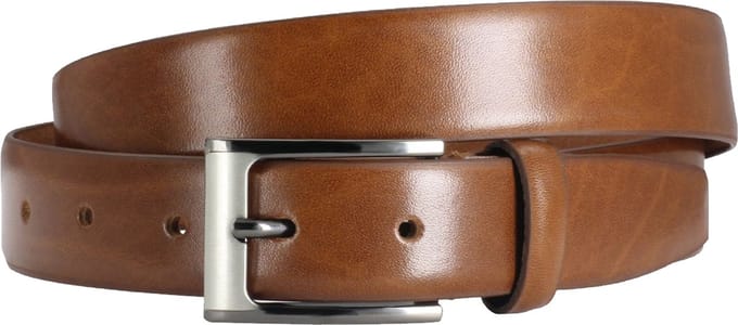 LINDENMANN leren heren riem - cognac