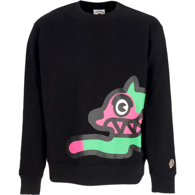 Mannen Jumbo Running Dog Crewneck Black
