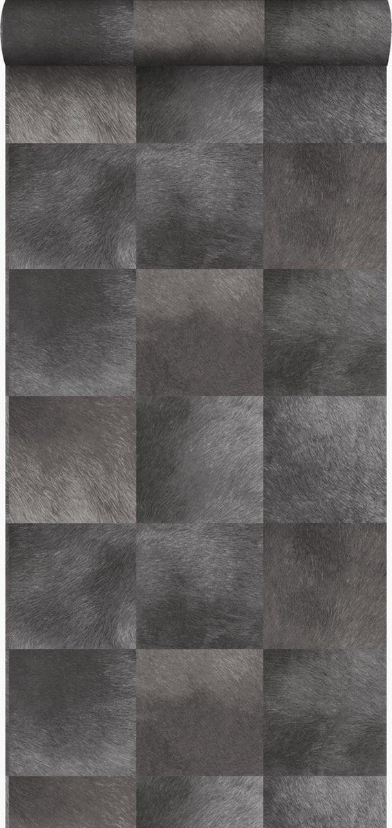 Origin Wallcoverings behang dierenhuid motief donkergrijs - 53 cm x 10.05 m - 347327