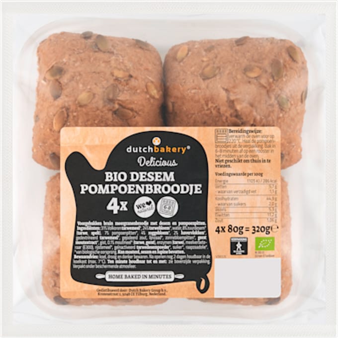 Bio Desem Pompoenbroodjes