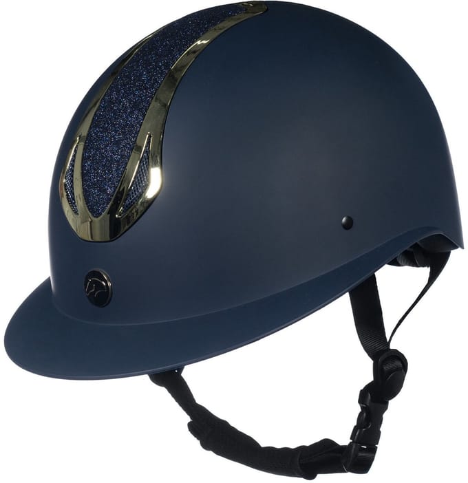 Ruitercap veiligheidshelm Illusion donkerblauw/goud maat S (52-54 cm)