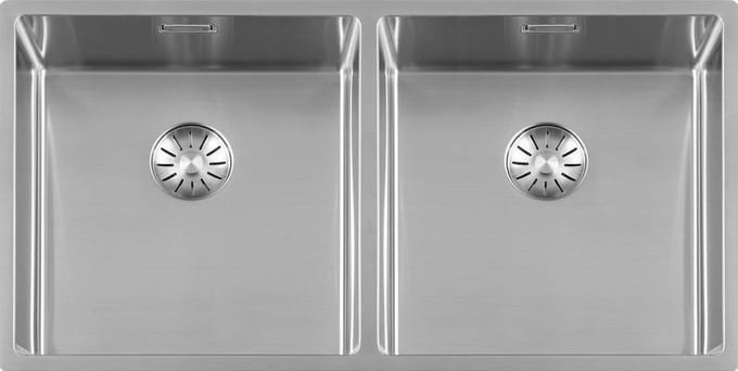 Lorreine Superplug series spoelbak 40+40x40cm cm RVS 4040SP