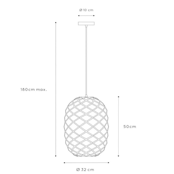 Lucide WOLFRAM - Hanglamp - Ø 32 cm - 1xE27 - Mat Goud / Messing