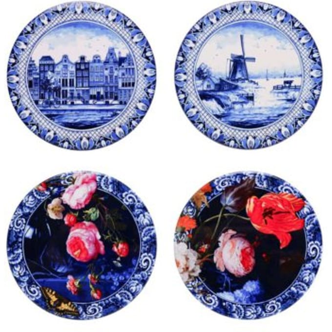 Onderzetters Hollandse schilderijen - Rond - Keramiek - set van 4