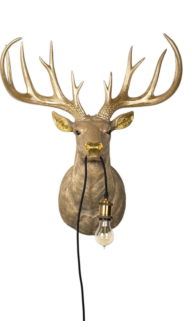Wandlamp - Dierenlamp Gouden Hert XL