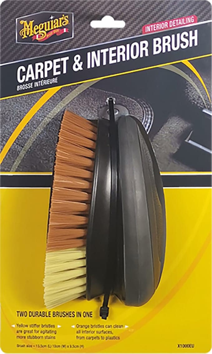 Meguiar’s Carpet & Interior Brush – 2-in-1 Bekledingsborstel Auto – Interieur Reinigingsborstel – Ergonomische Grip