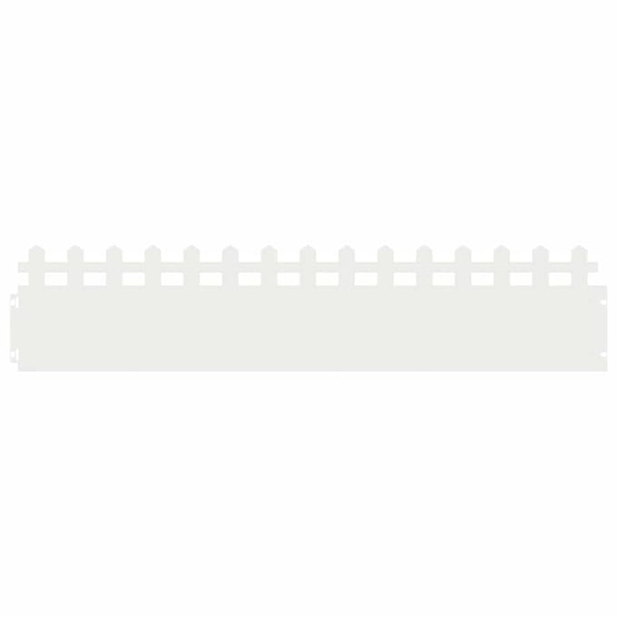 vidaXL - Gazonranden - 10 - st - 103 - x - 0,05 - x - 22 - cm - Staal - Wit