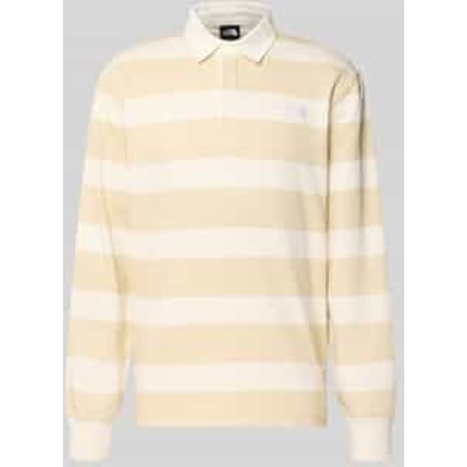 Sweatshirt met polokraag en labelstitching