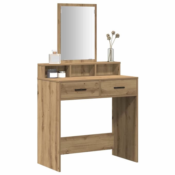 vidaXL - Kaptafel - Artisan - Eiken - 79 - x - 41 - x - 140 - cm - Bewerkt - hout