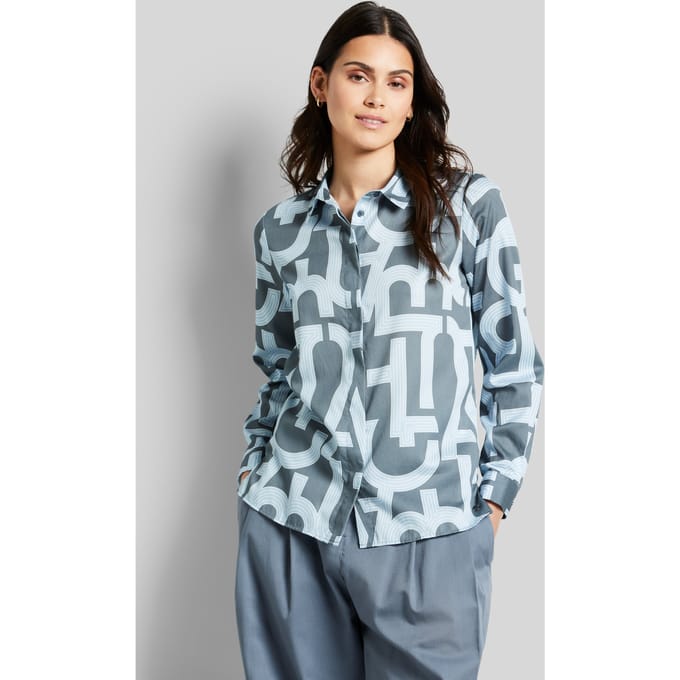 Bugatti Damen Overhemdblouse met letterprint