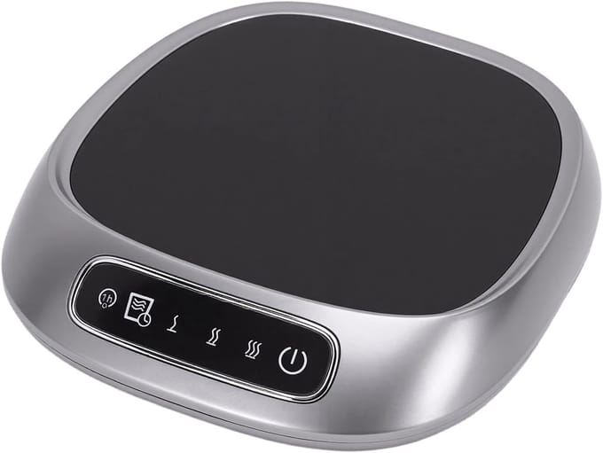 Koffieverwarmer - Verwarmingsplaat Mok - Dranken Warm Houden - Instelbare Temperatuur - 16 x 14 x 4 cm - Wit