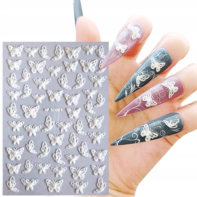 Frezarkowo Serie - 5D Nagelstickers - Motieven - Vlinders
