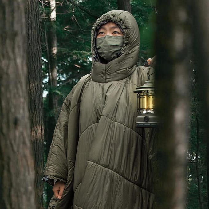 Hamac multifonctionnel sous-couette, hamac chaud d'hiver sous couverture Poncho pour Camping randonnée Style 2
