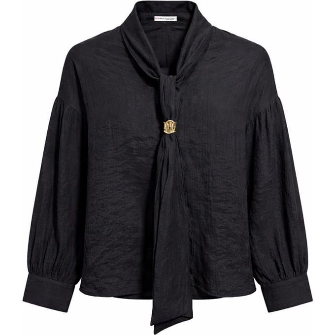 V-hals Blouse met Strikdetail