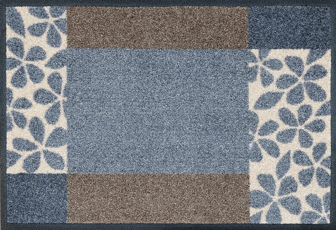 Kleen-Tex Deurmat Wash&Dry Florita Grey - 40 x 60cm